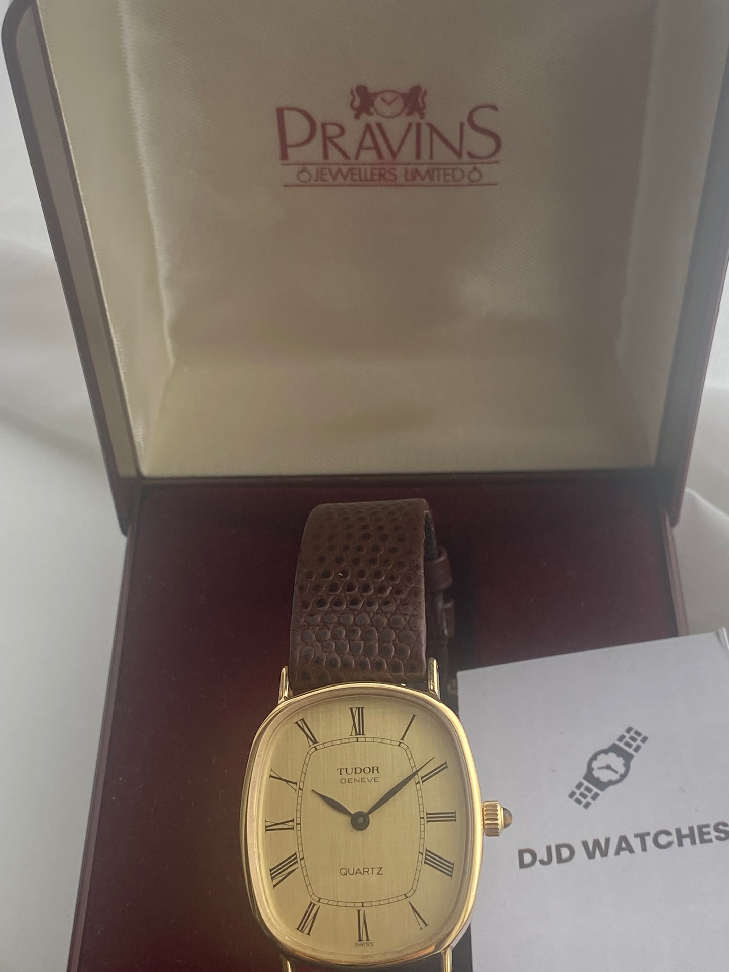 1968 Tudor (Rolex) Ref 9510 Men’s Gold Plated Oval/Tank Style Vintage Dress Watch