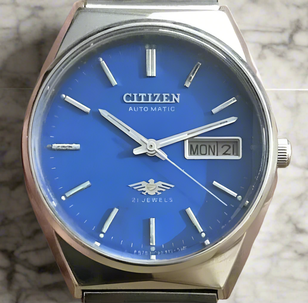 Citizen Eagle 7 Automatic Rare Blue Dial 37mm MENS