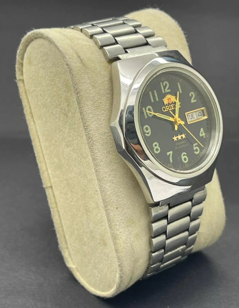 Orient 3 Star Day/Date Automatic 38mm MENS Military Dial EM3W-CO