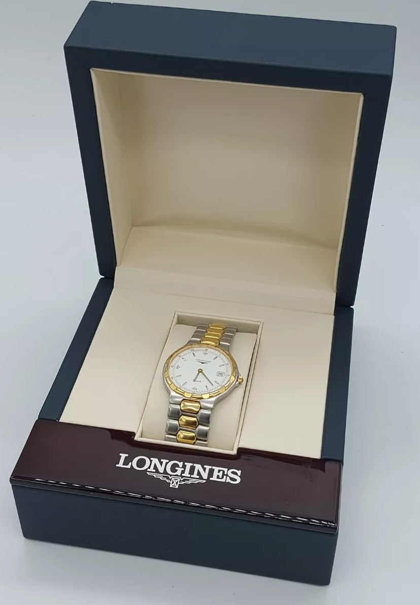 Longines Conquest Two-Tone Dress Watch With Original Box 34mm MENS