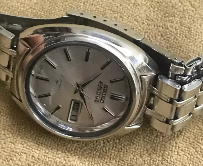 Seiko 5 Actus Automatic MENS Rare Full Silver Model