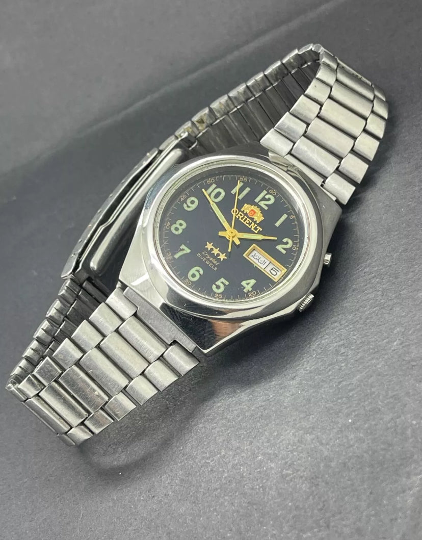 Orient 3 Star Day/Date Automatic 38mm MENS Military Dial EM3W-CO