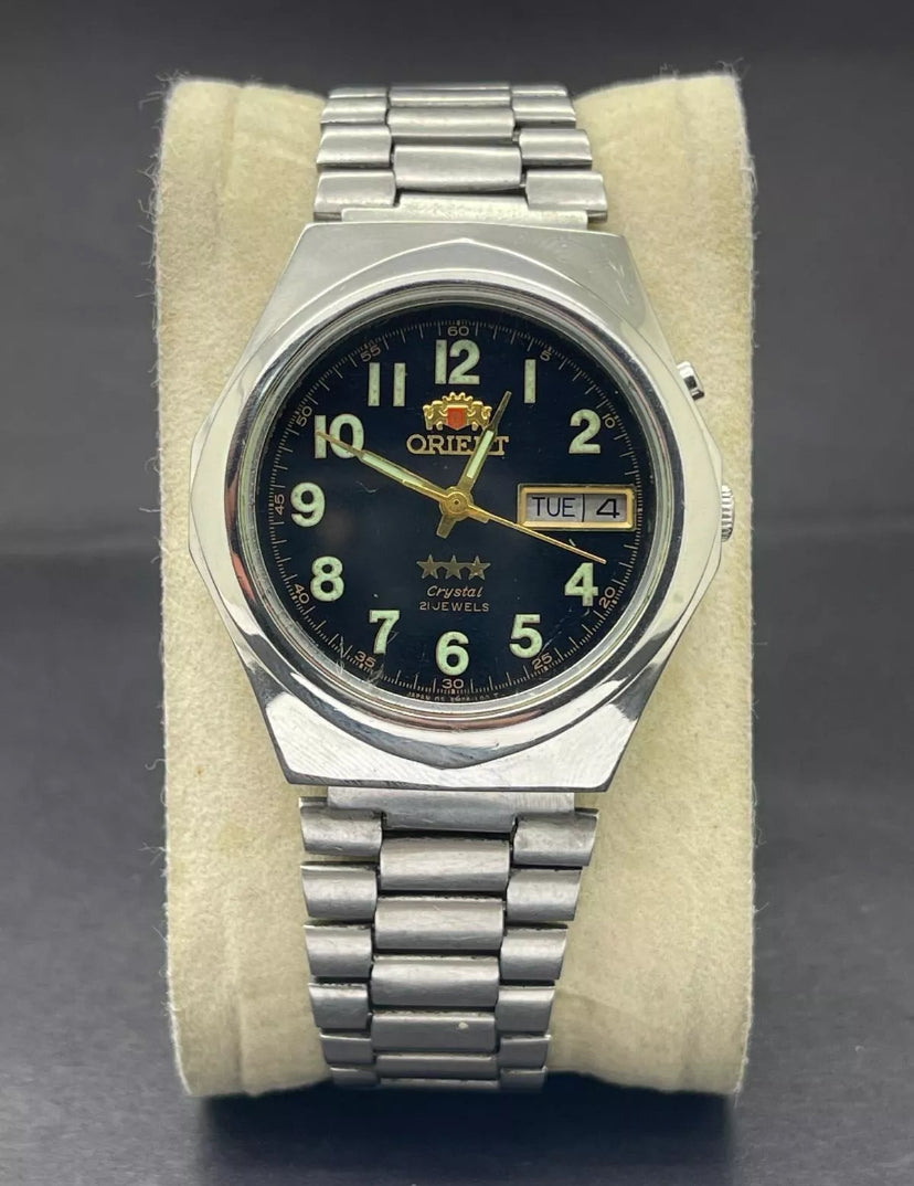 Orient 3 Star Day/Date Automatic 38mm MENS Military Dial EM3W-CO