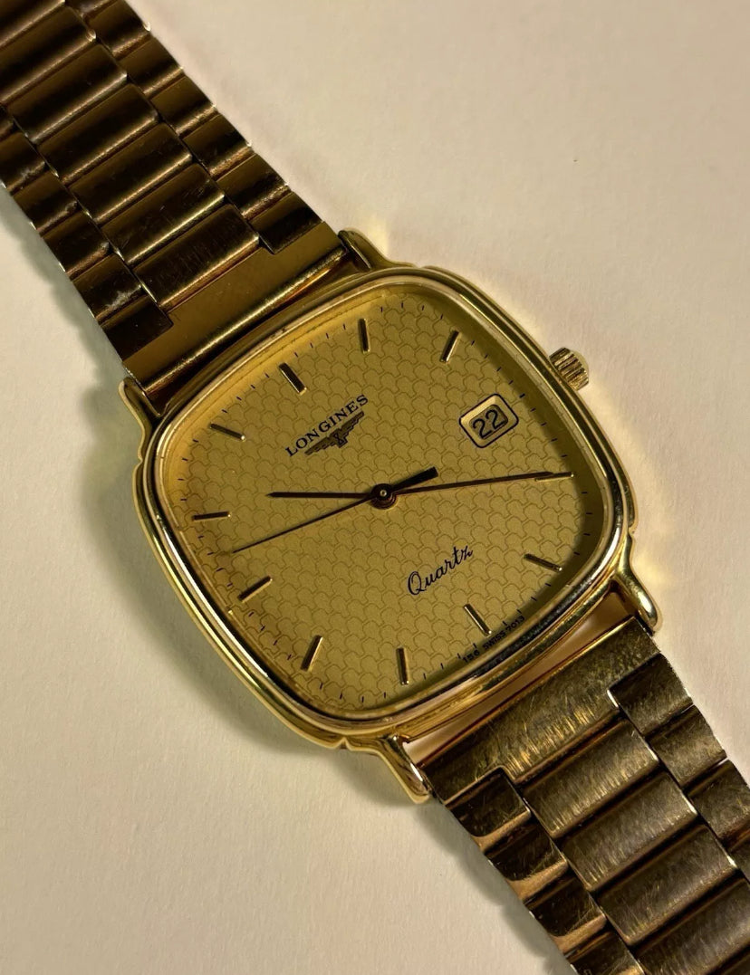 Longines Tank Quartz Gold Plated 1990’s MENS