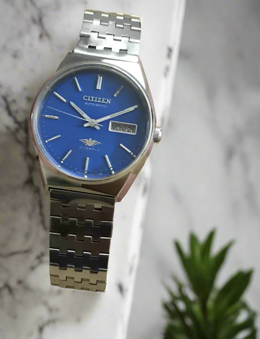 Citizen Eagle 7 Automatic Rare Blue Dial 37mm MENS