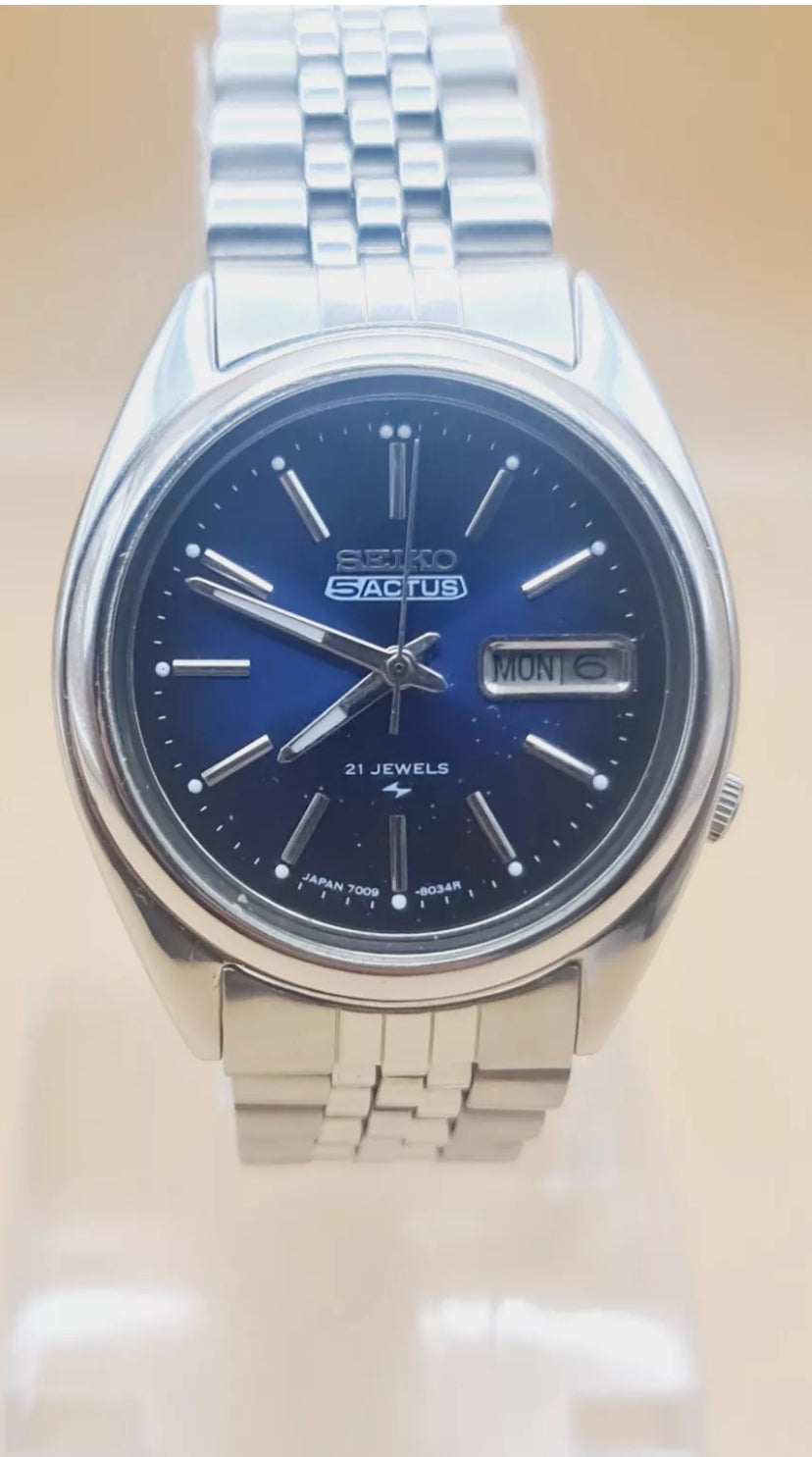 Seiko 5 Actus Day/Date Automatic Deep Sea Dial