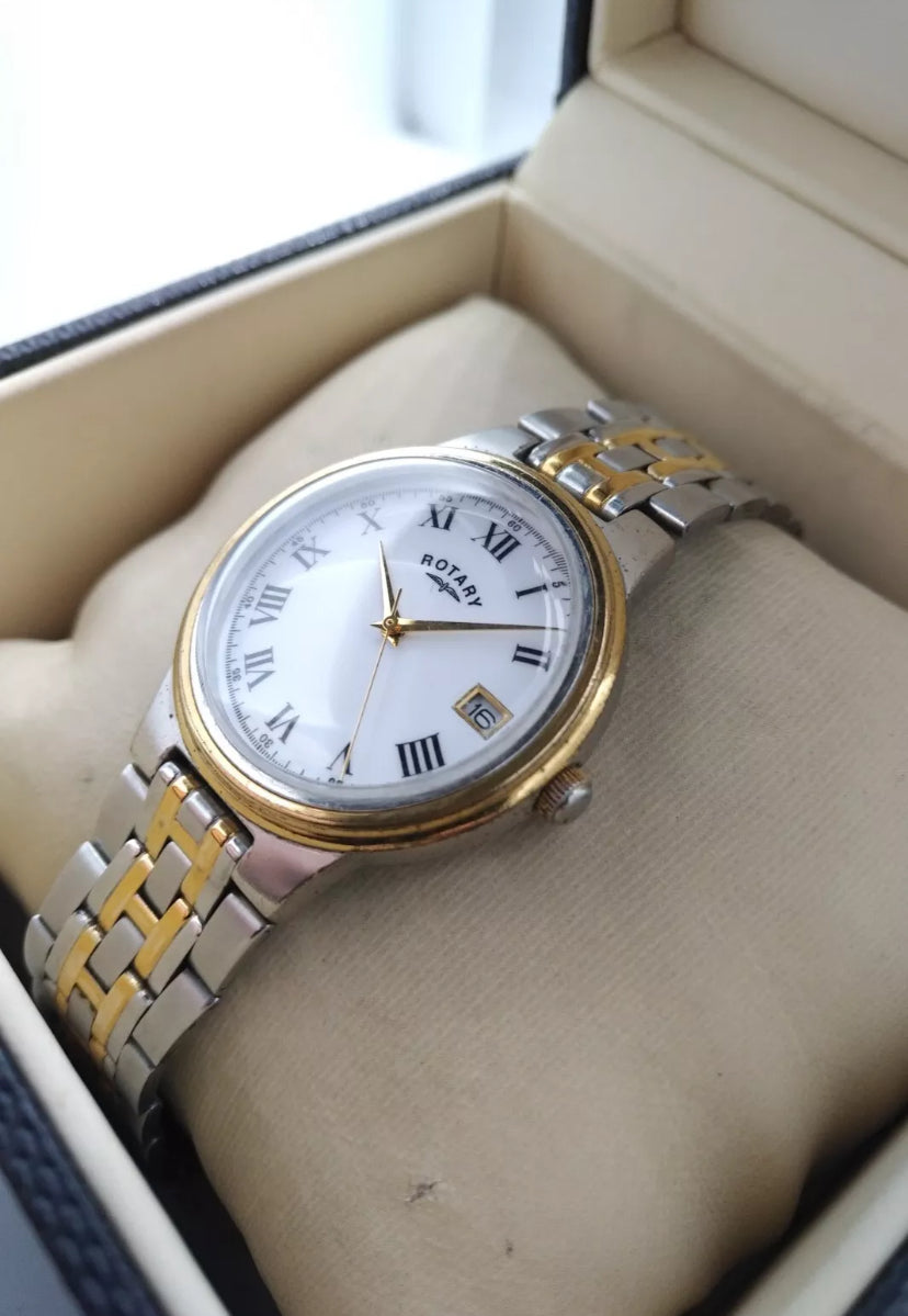 Rotary Two-Tone Dress Watch 1980’s REF 10128